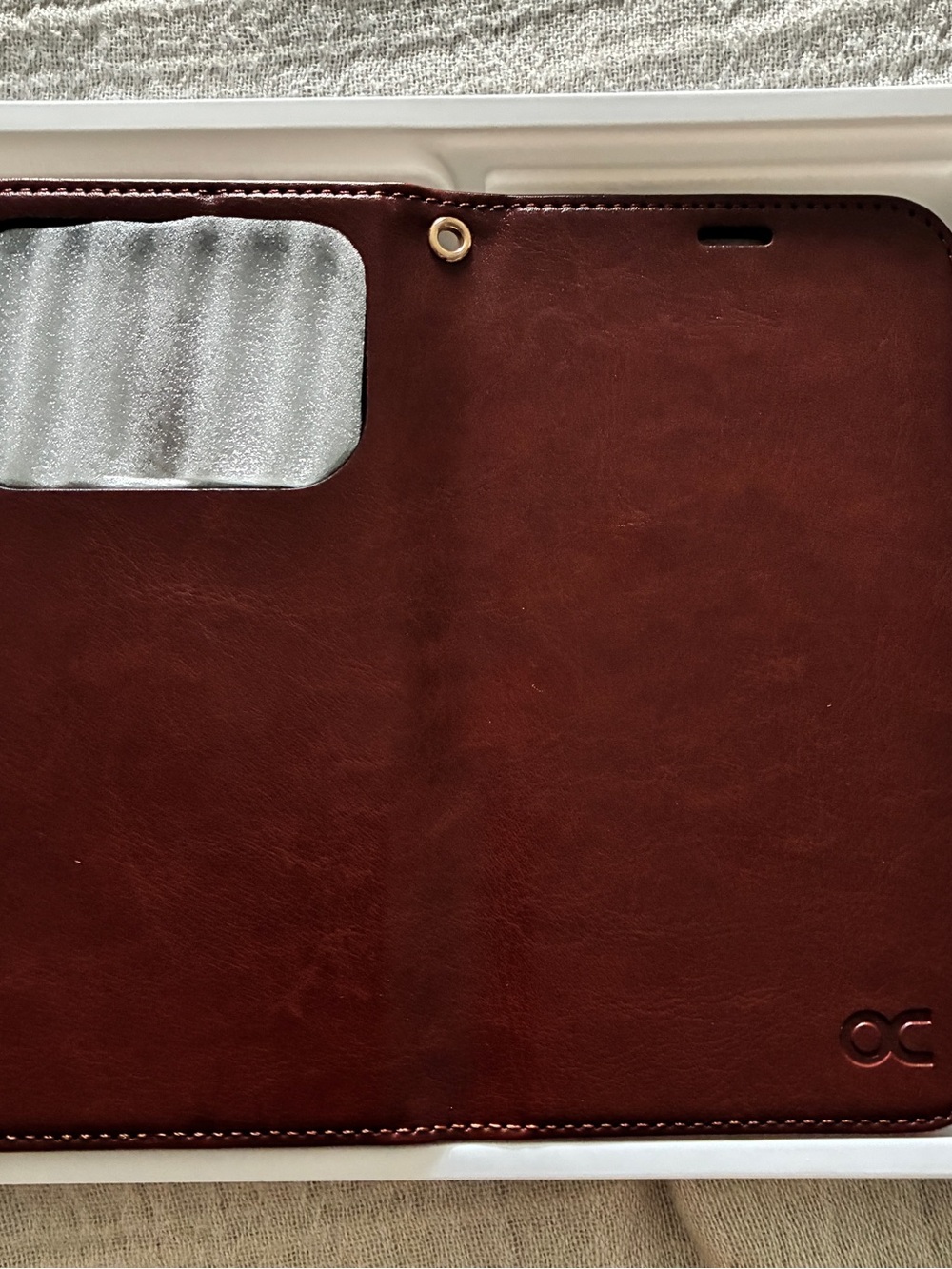 New OCASE Dark Cognac Brown PU Leather Wallet Phone Case for iPhone 17 Pro NIP - Picture 8 of 13